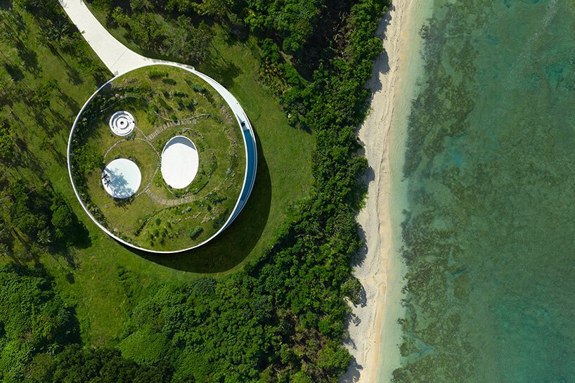 sou fujimoto's circular green-roofed villa for NOT A HOTEL opens on ishigaki island, japan