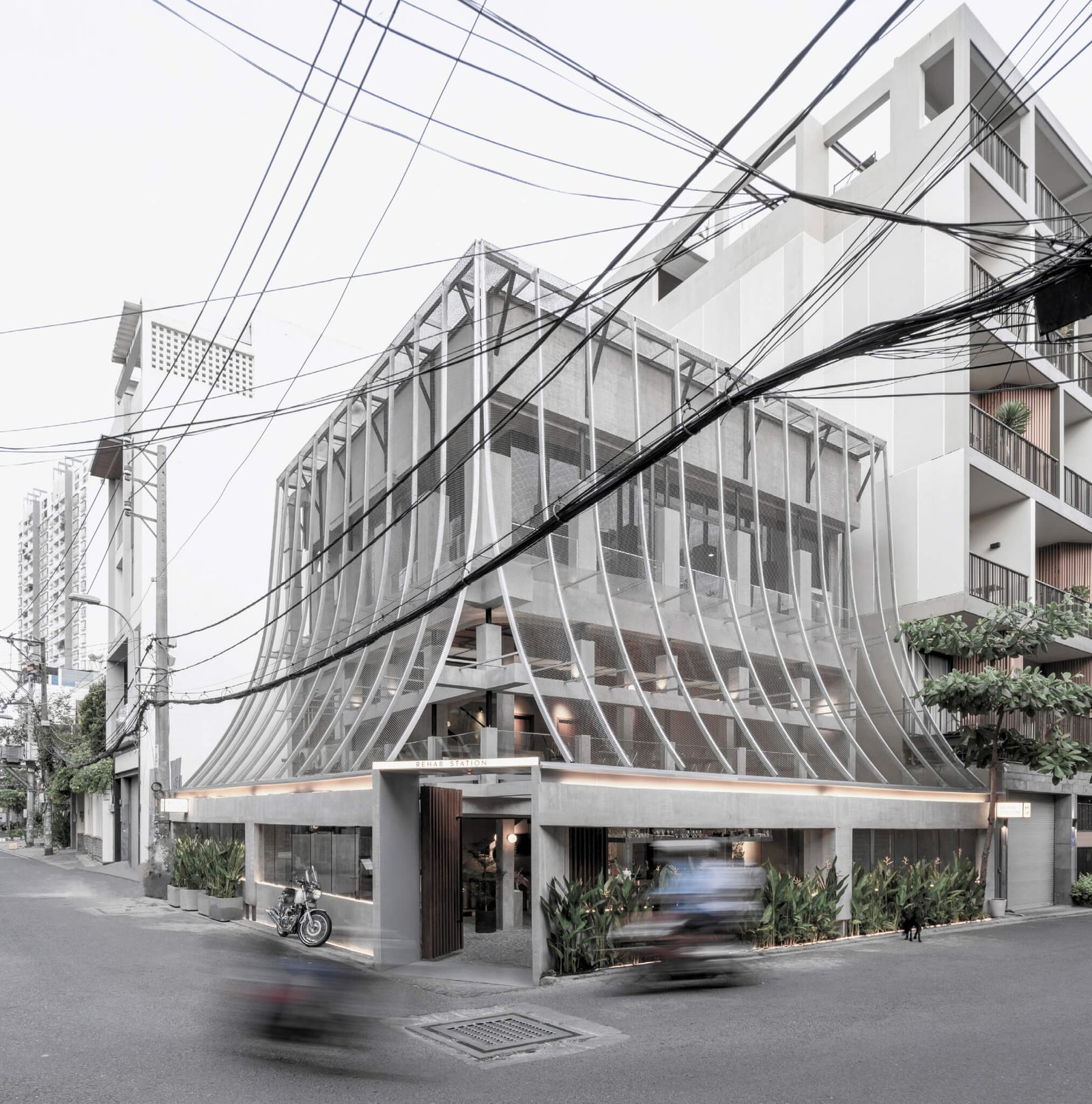 Khoa Vu converted a villa in Vietnam into a social dining space