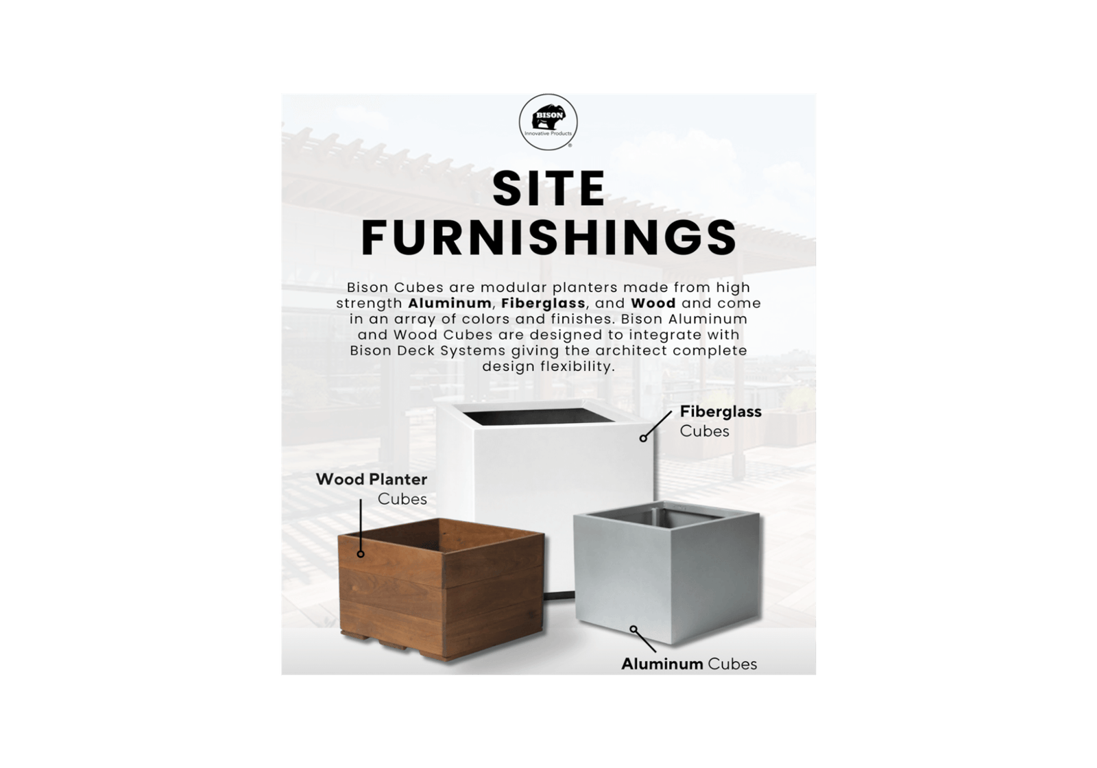 Bison Innovative Products: Site Furnishings Product Offerings
