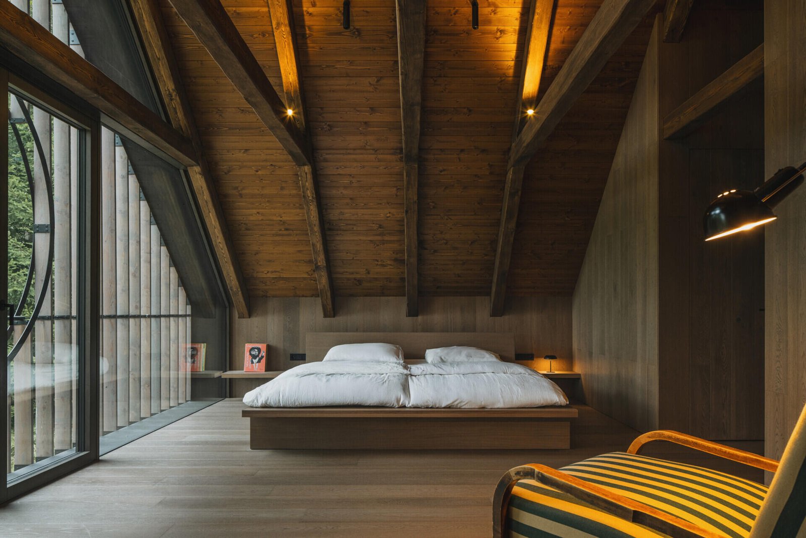 Mountain cottage gable bedrooms and social spaces frame expansive ridgeline views while keeping cozy scale.