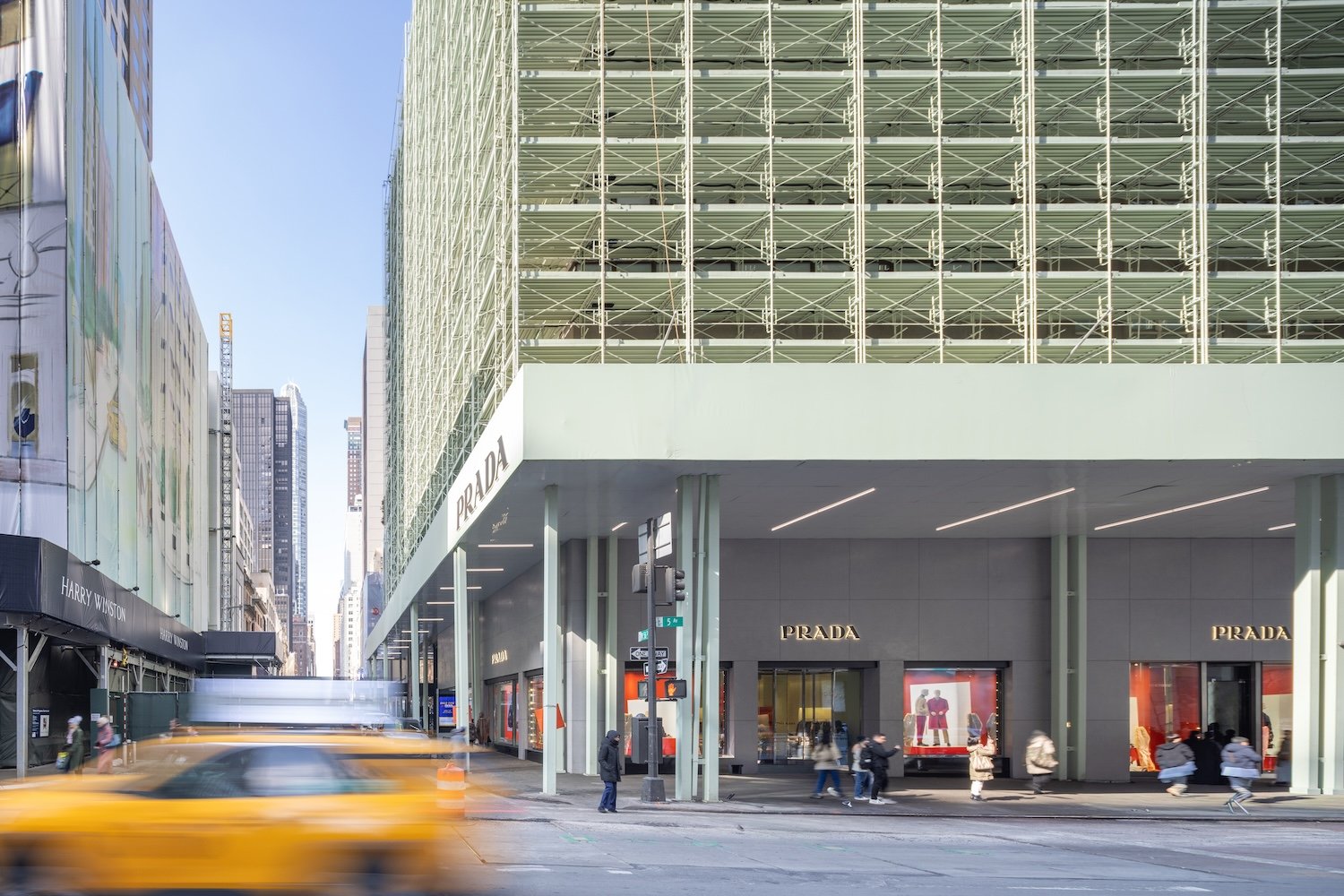 prada new york scaffolding 
