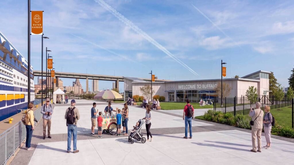 rendering of buffalo cruise terminal