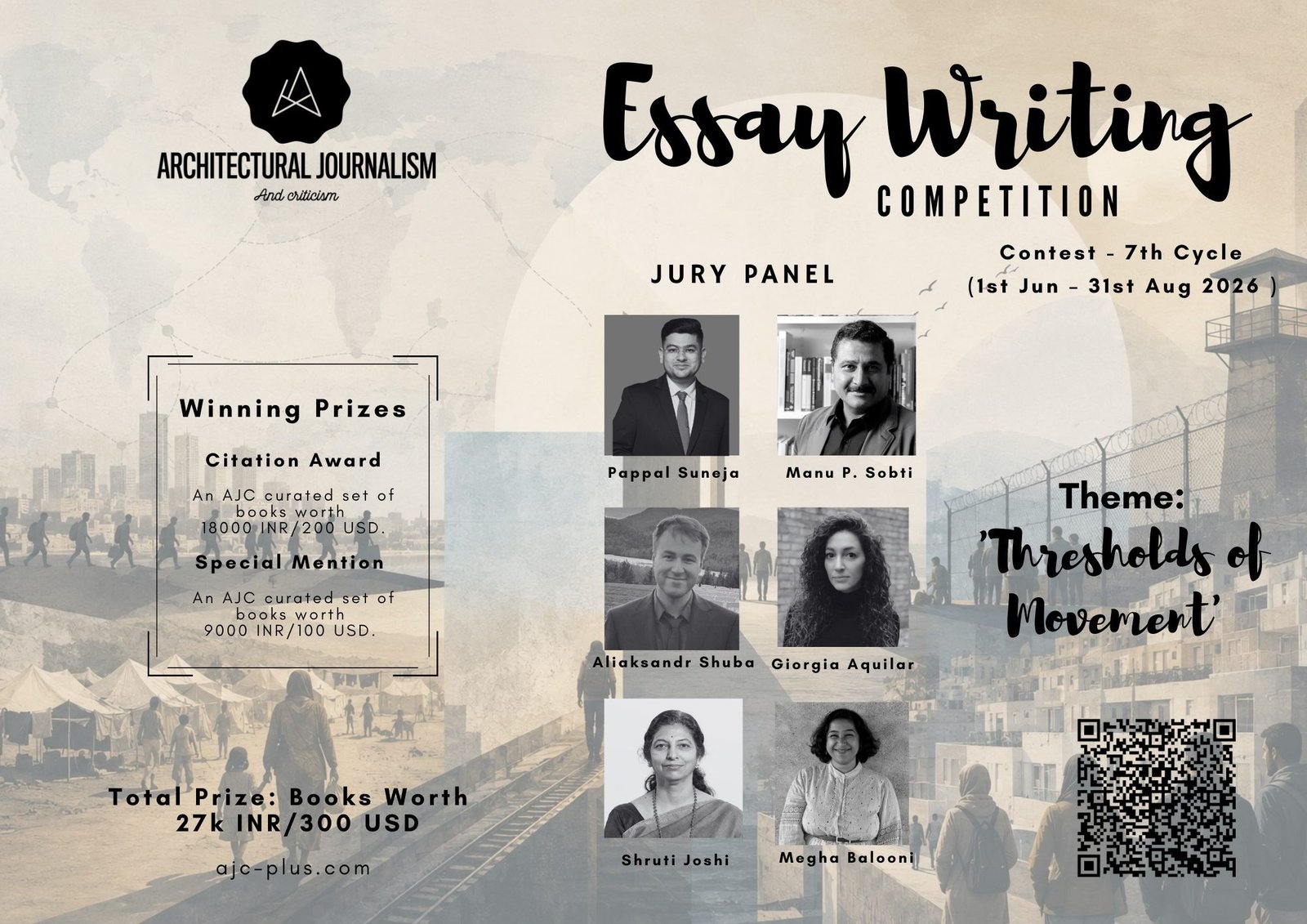 Architectural Essay Writing, 7th Cycle: ‘Thresholds of Movement’