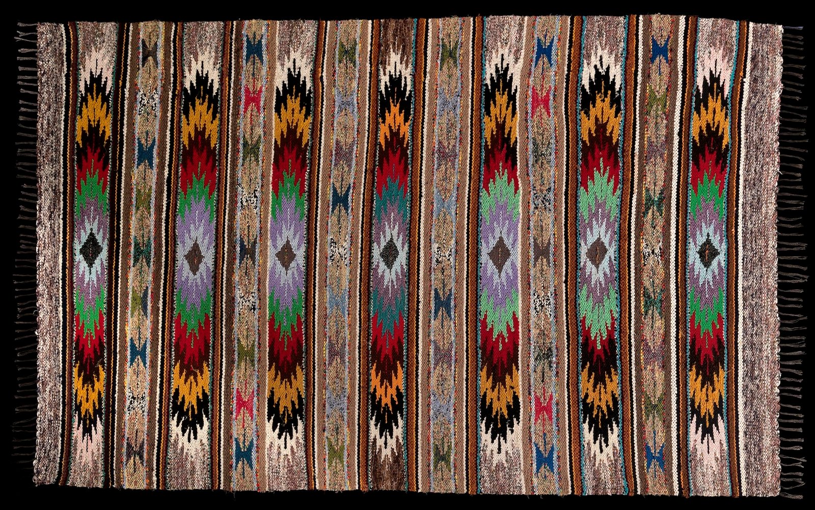 an intricate geometric cotton weaving